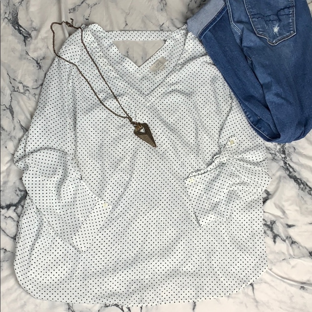 Loft Polka Dot Top